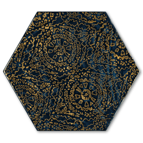 Paradyż Dekor URBAN COLOURS BLUE INSERTO SZKLANE Heksagon A 19,8 x 17,1 cm