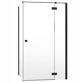 Radaway Kabina prysznicowa Essenza New Black KDJ drzwi lewe 90 cm x ścianka 90 cm, szkło przejrzyste